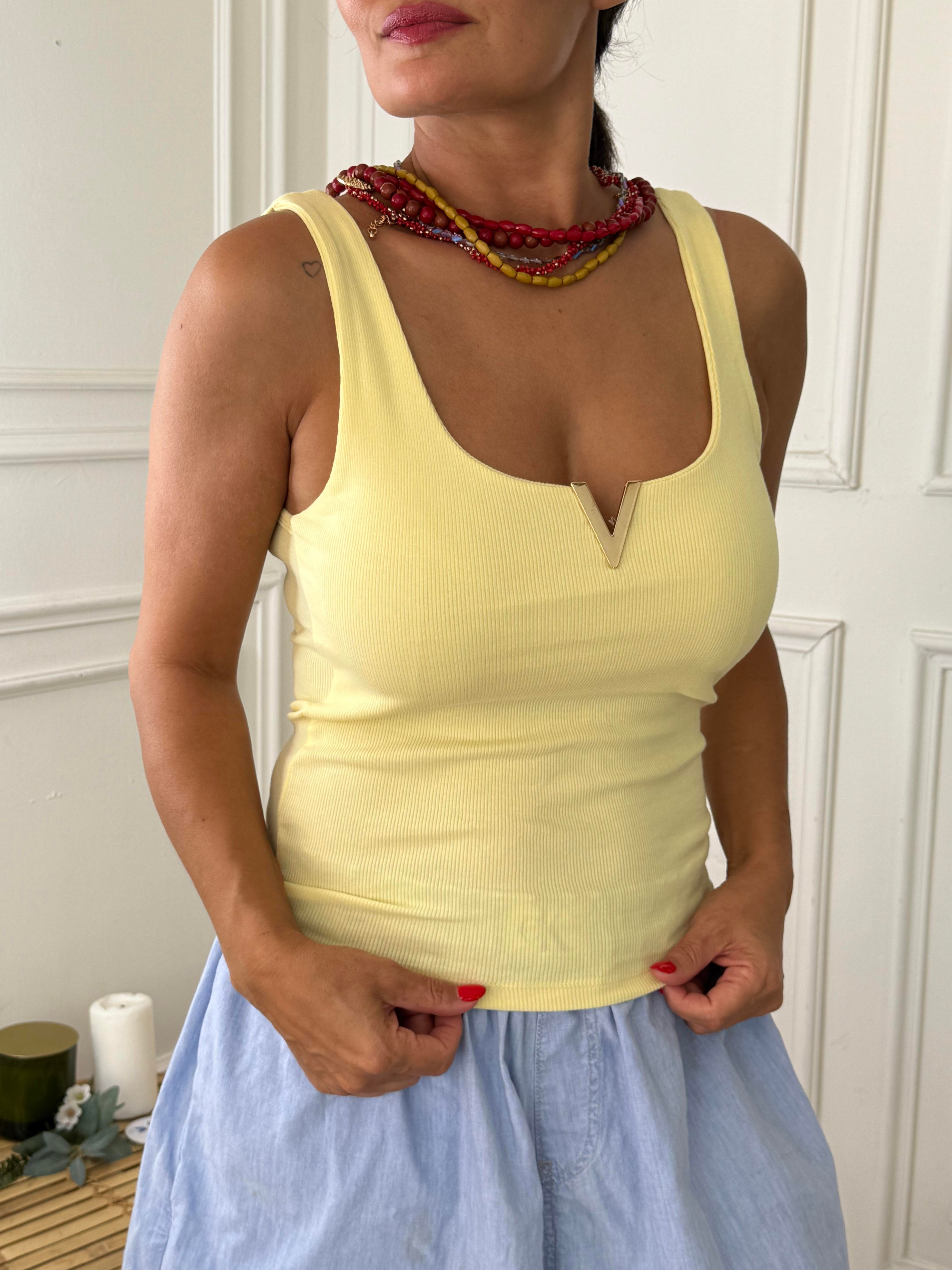 V Demir Detaylı Atlet Sarı
