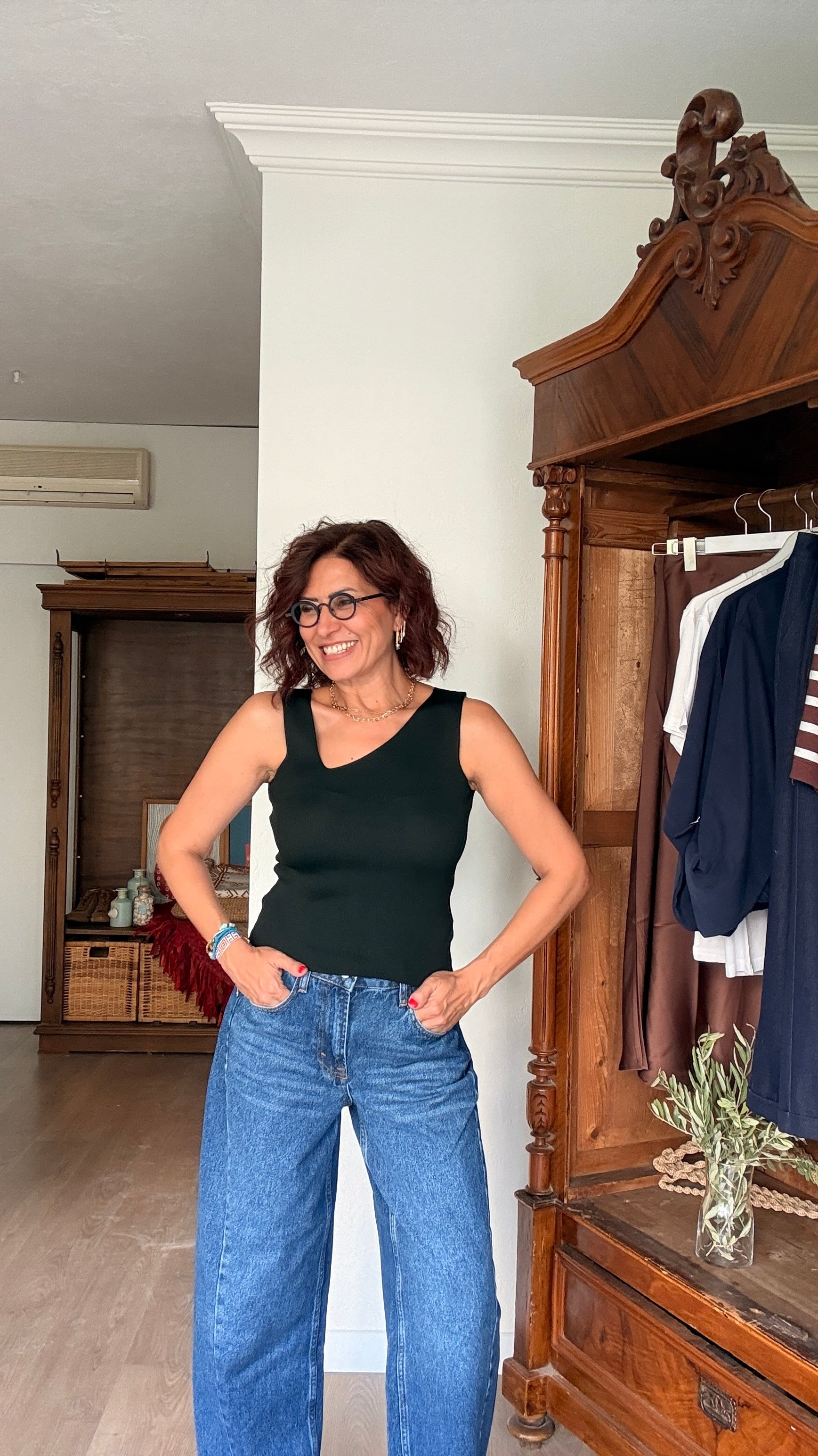 Yandan V Yakalı Triko Atlet Siyah