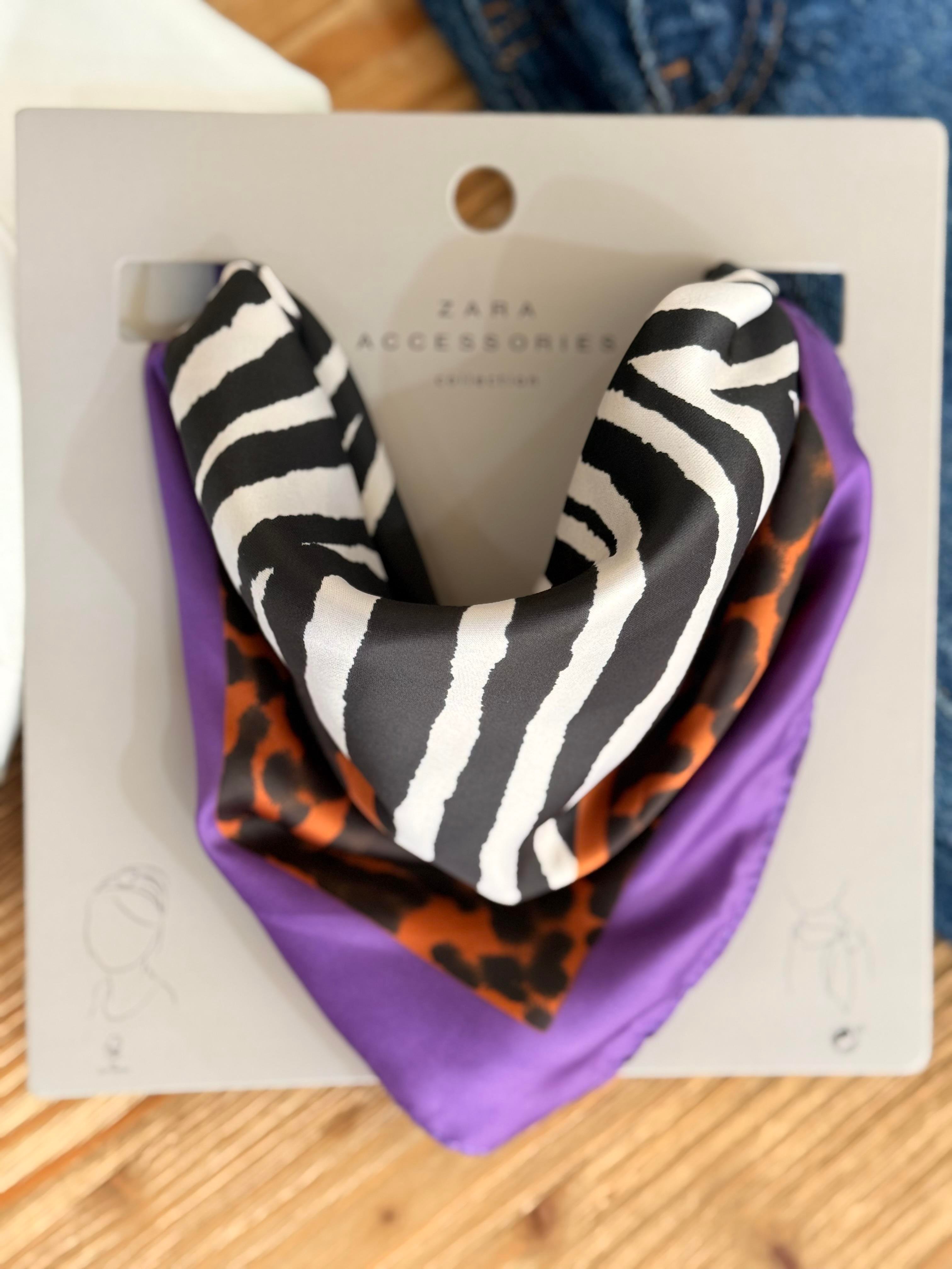 Z-R Fular Zebra/Leopar Desen