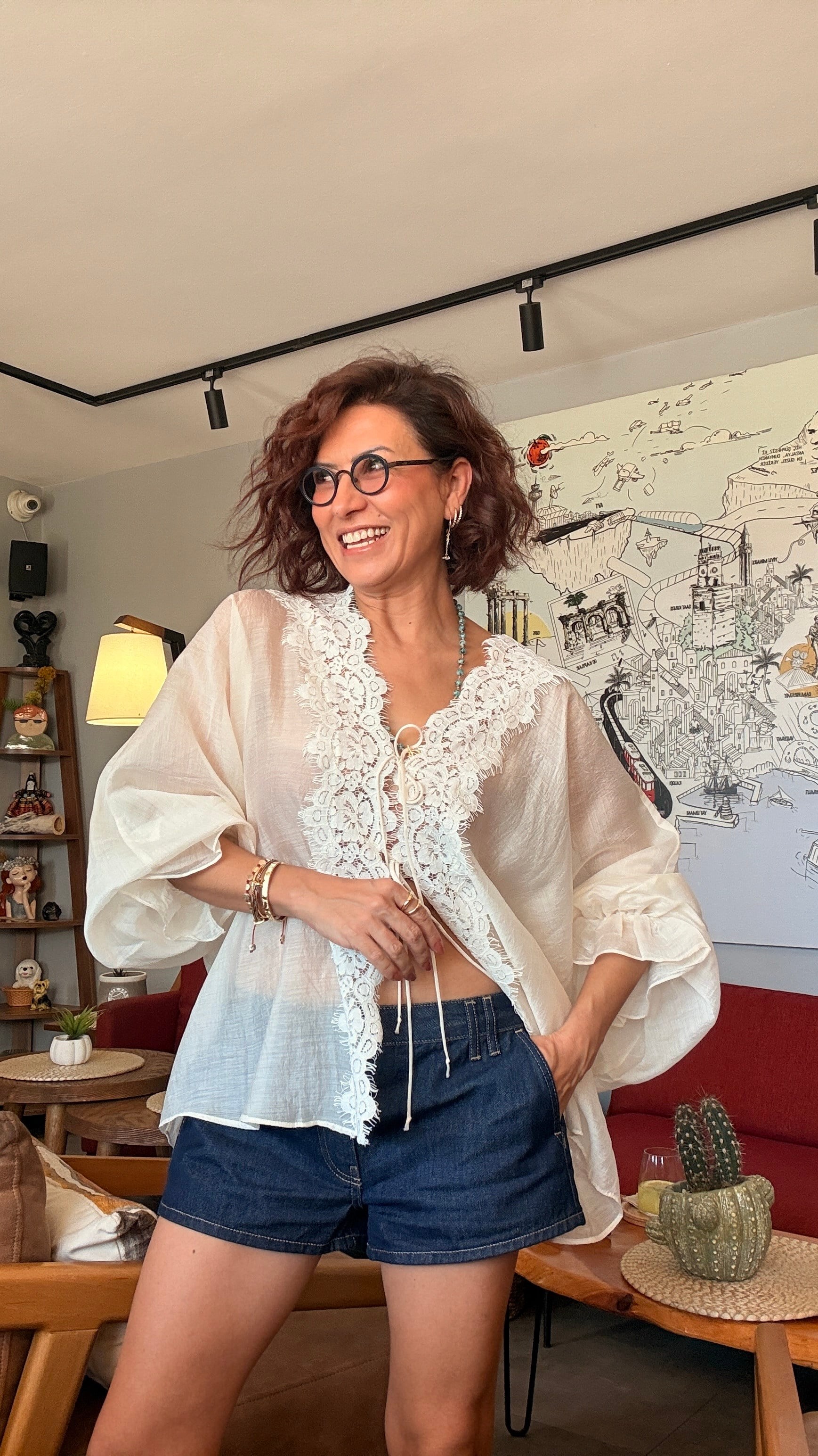 ZRA Jean Şort Lacivert