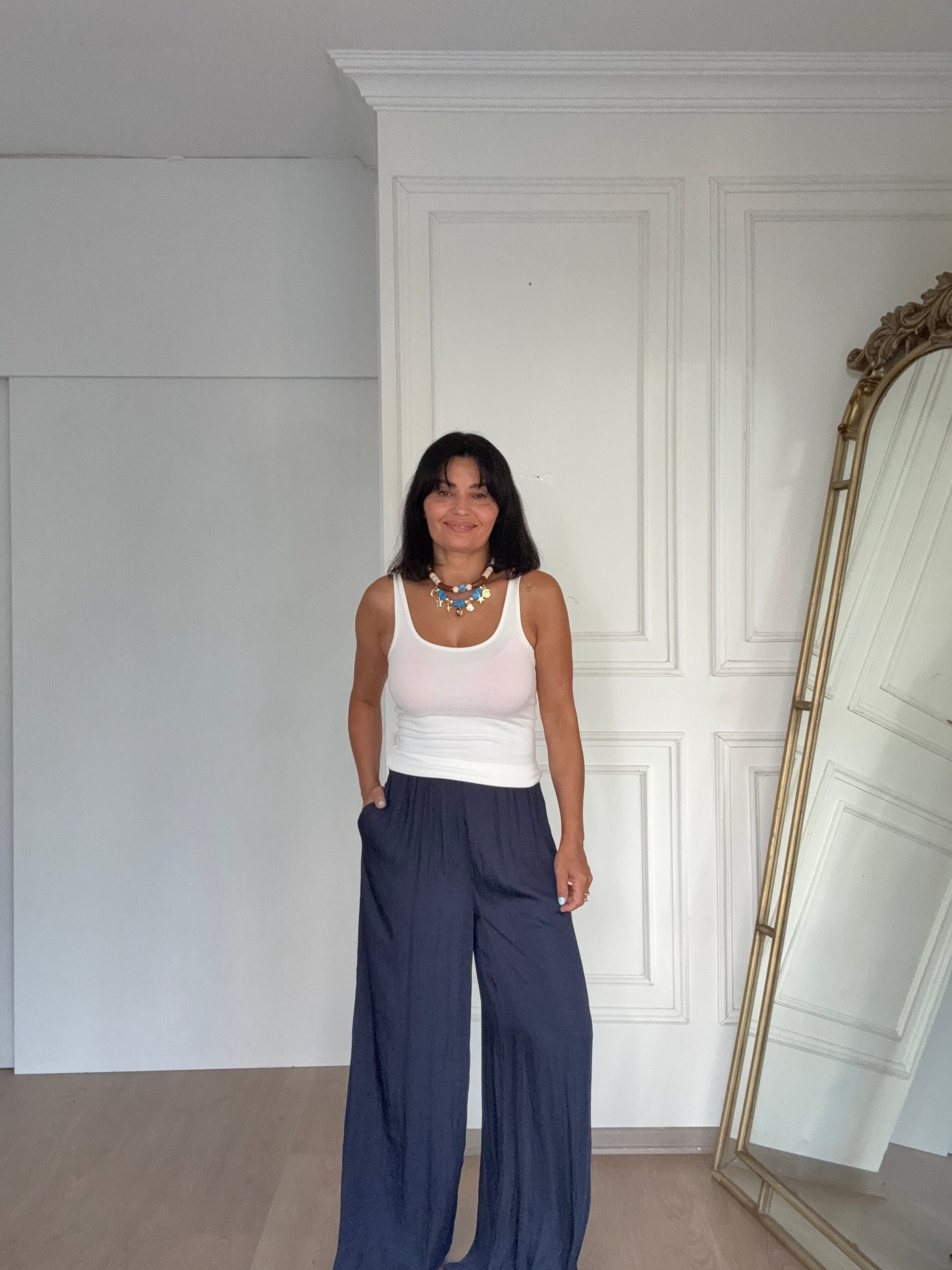 Zra salaş saten pantolon laci