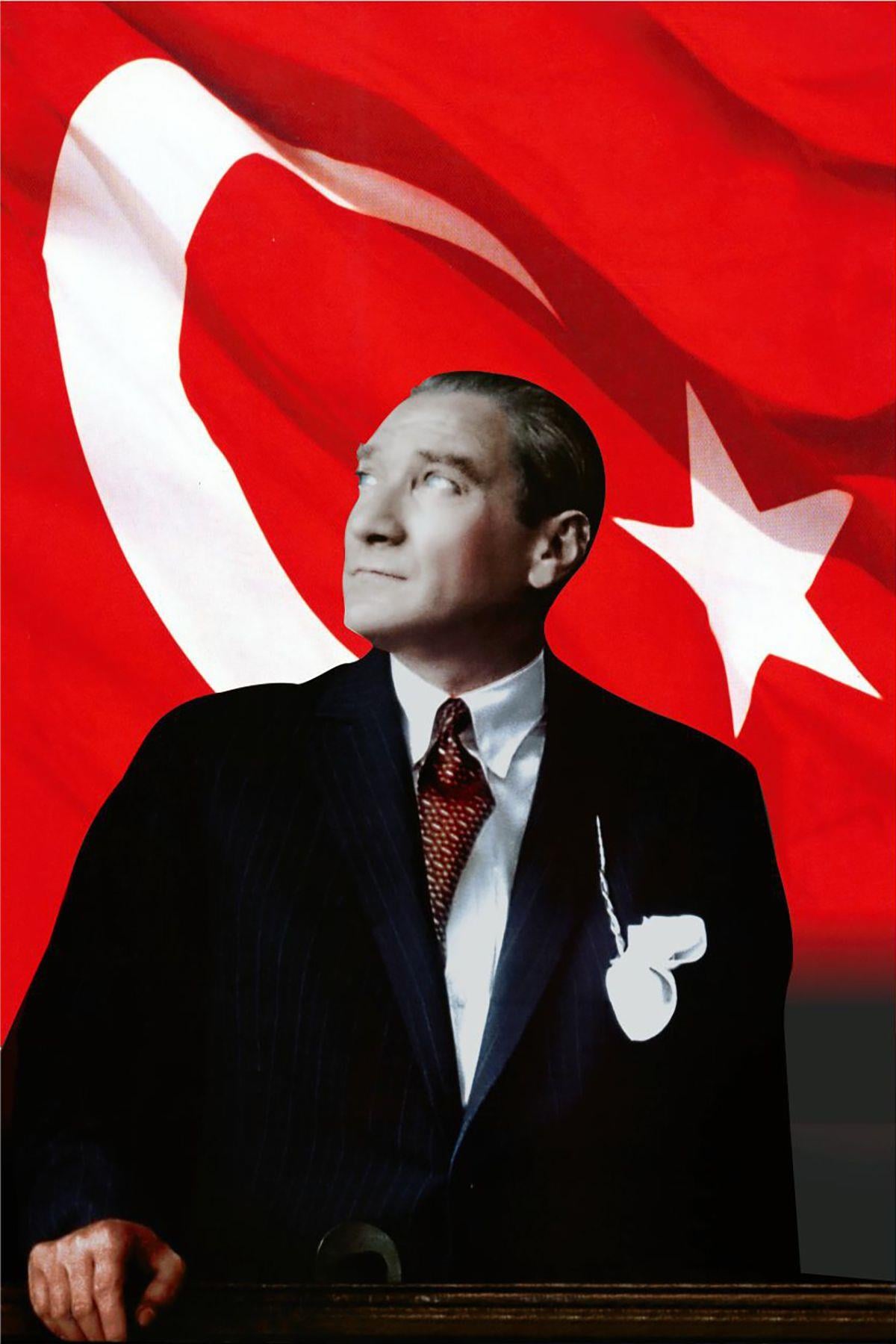 Atatürk Posteri 300x450 cm 1. Kalite Raşel Kumaş