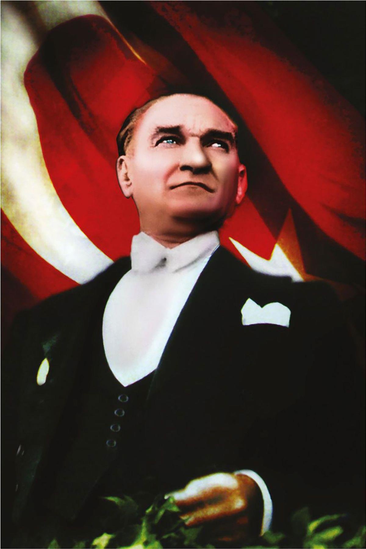 Atatürk Posteri 70x105 cm 1. Kalite Raşel Kumaş