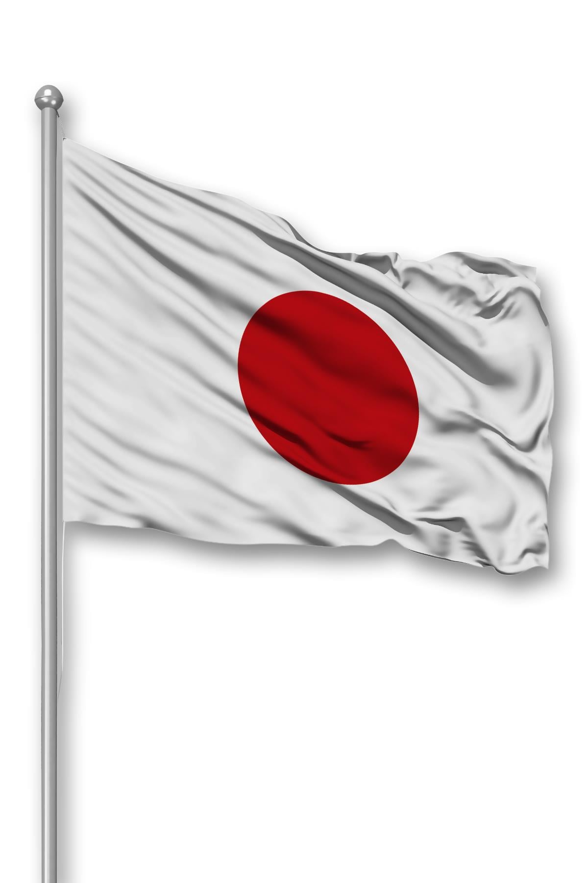 Japonya Ülke Bayrağı 1. Kalite Raşel Kumaş