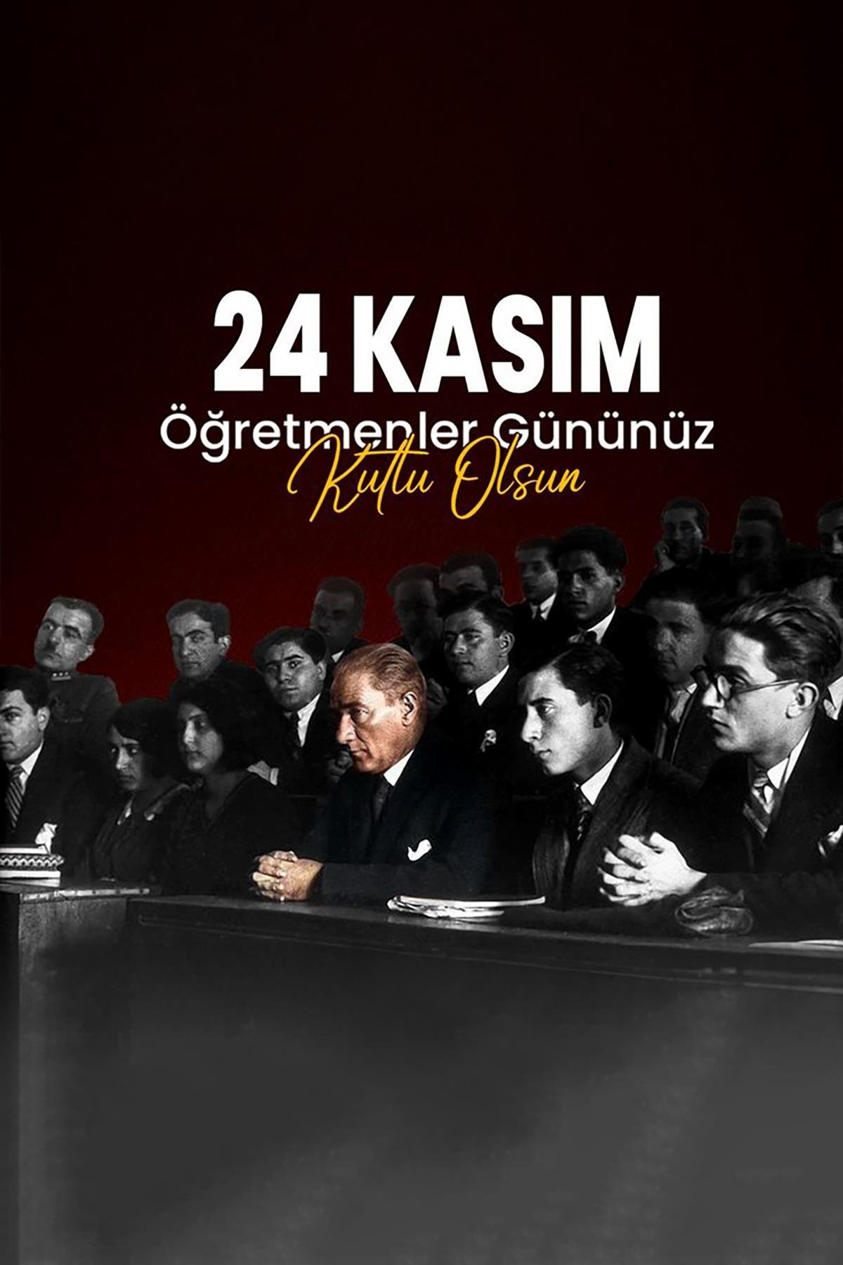 Öğretmenler Günü Özel Poster 1. Kalite Raşel Kumaş 100x150 cm- NO:20 