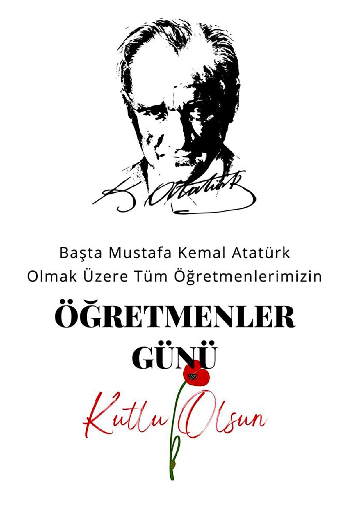Öğretmenler Günü Özel Poster 1. Kalite Raşel Kumaş 100x150 cm- NO:22