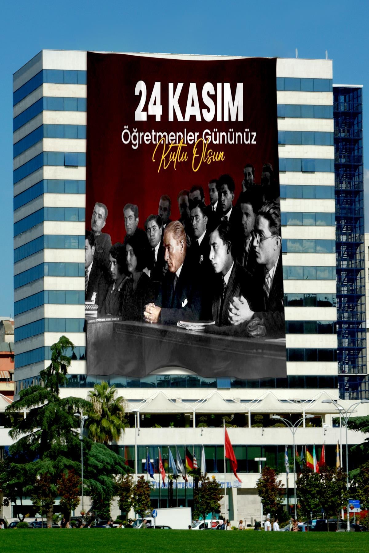 Öğretmenler Günü Özel Poster 1. Kalite Raşel Kumaş 300x450 cm- NO:20 