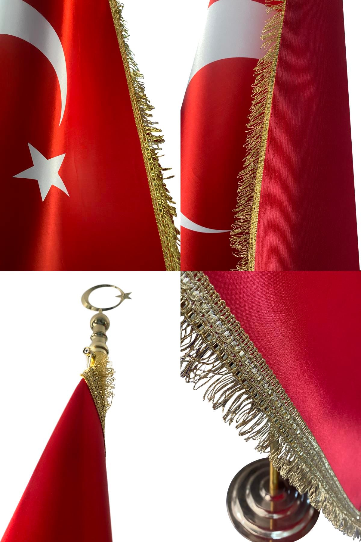Simli Pirinç Set Makam Bayrağı