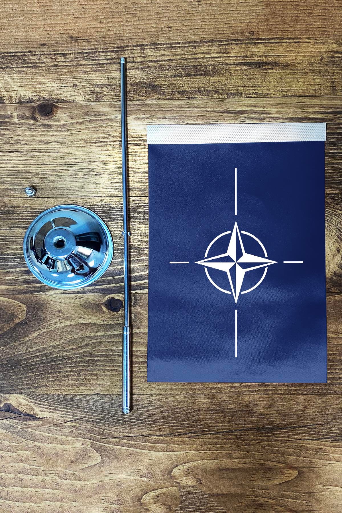 Tekli Masa Bayrağı Set - NATO