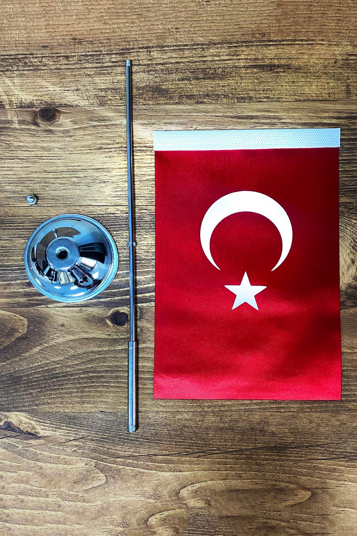 Tekli Masa Bayrağı Set - Türkiye