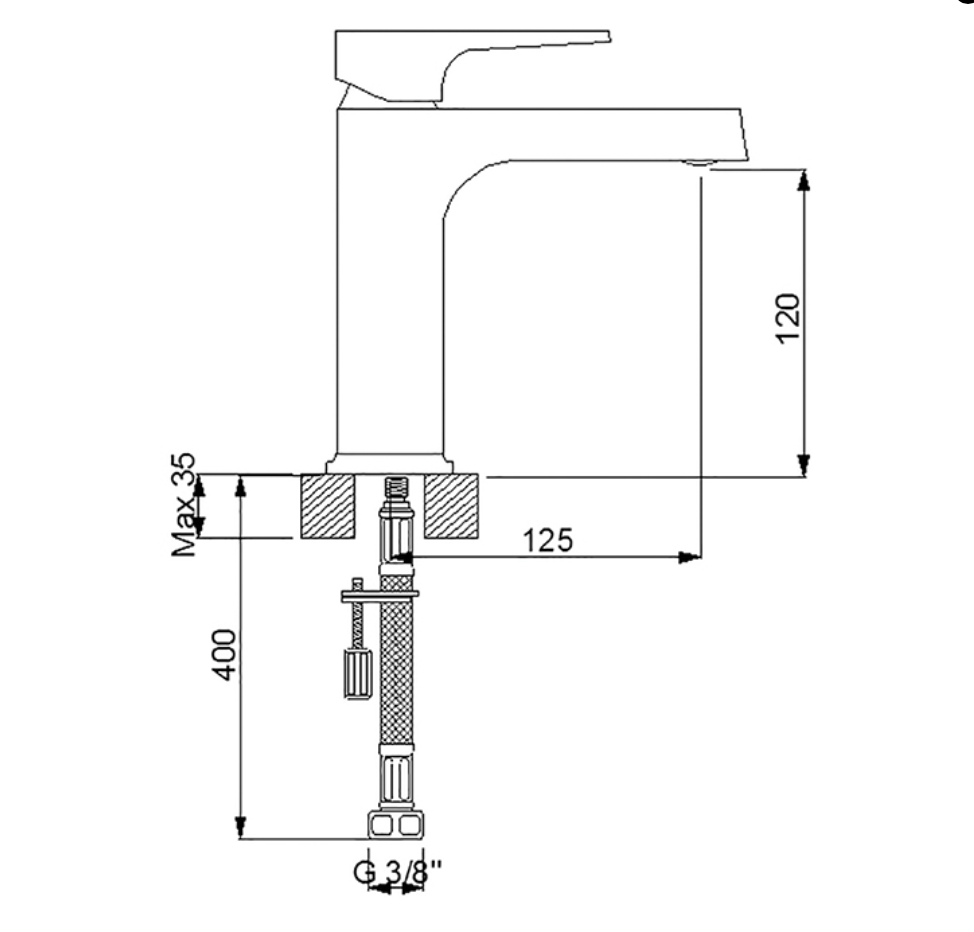 Aqua Lavabo Bataryası Siyah 941521B