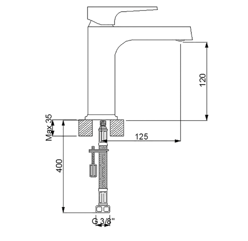 Aqua Lavabo Bataryası Siyah / Parlak Bakır 941521BS