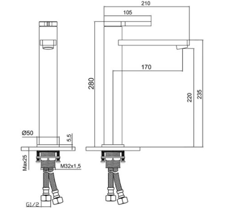 Bold Çanak Tipi Lavabo Bataryası 910001