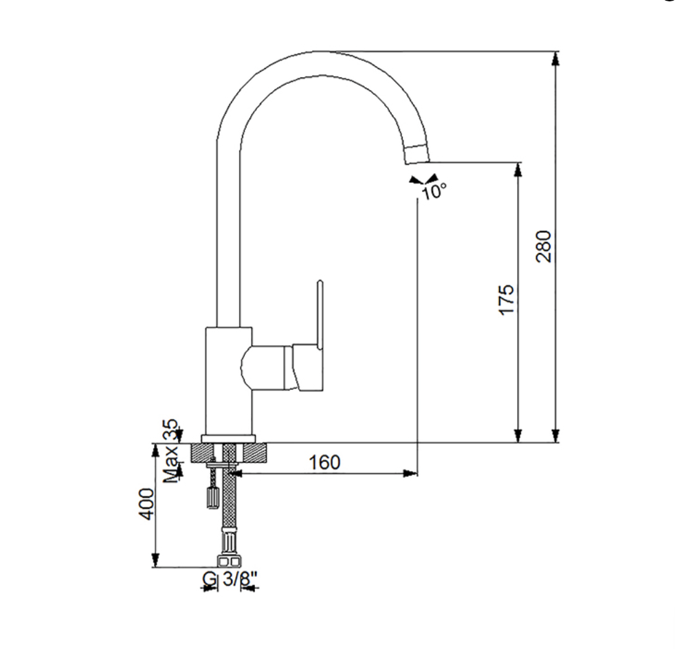 Domino Dönerli Lavabo Bataryası Altın 971738