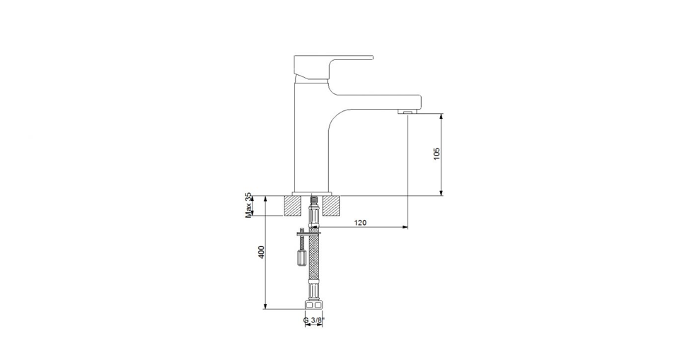 Drop Lavabo Bataryası Siyah 241521B