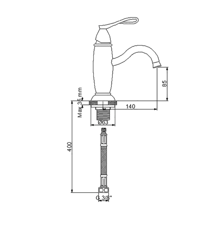 Golden Lavabo Bataryası Altın 951521