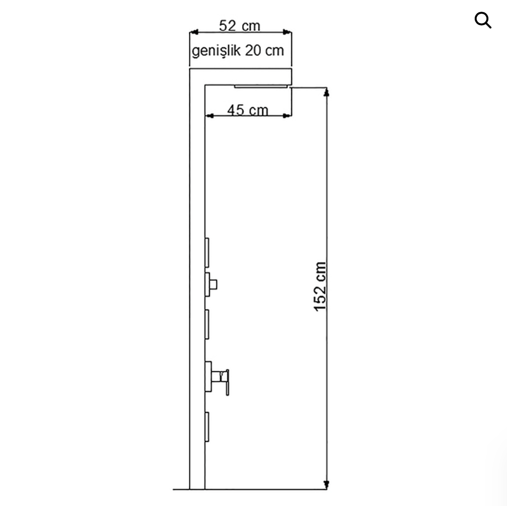 Idea Duş Paneli-Beyaz 440491