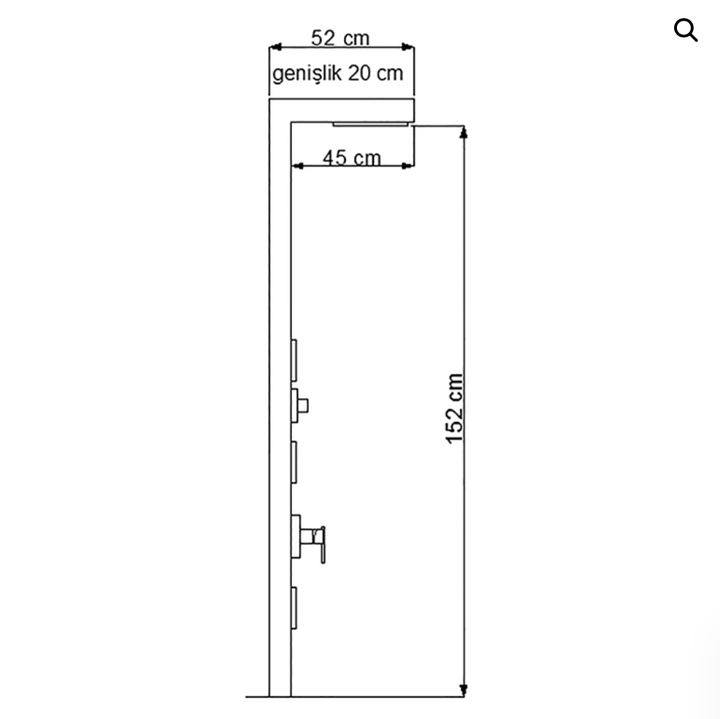 Idea Duş Paneli-Siyah – 440492