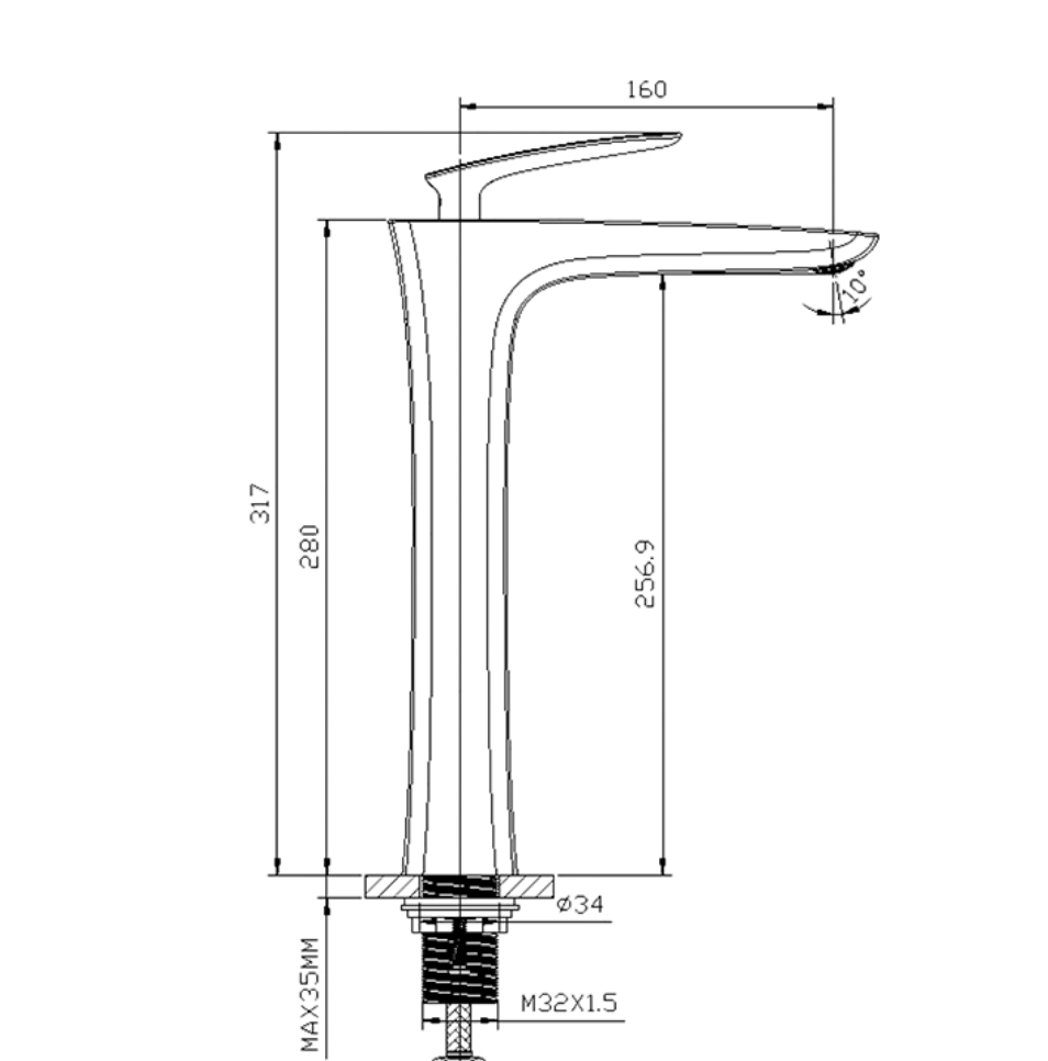 Life Çanak Tipi Lavabo Bataryası 981001