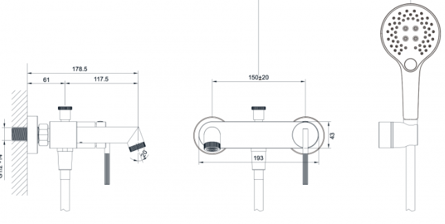 Opera Banyo Bataryası Metalik Gri 985511G