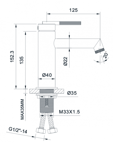 Opera Lavabo Bataryası Mat Bakır 985521S