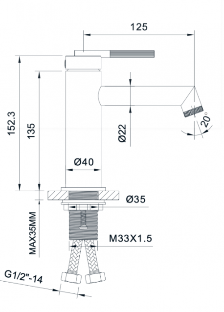 Opera Lavabo Bataryası Metalik Gri 985521G 