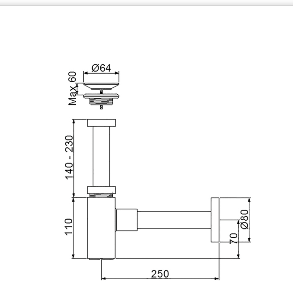 Sifon Takımları Corner Lavabo Sifonu 760521