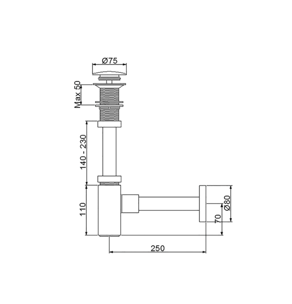 Sifon Takımları Corner Lavabo Sifonu 760522