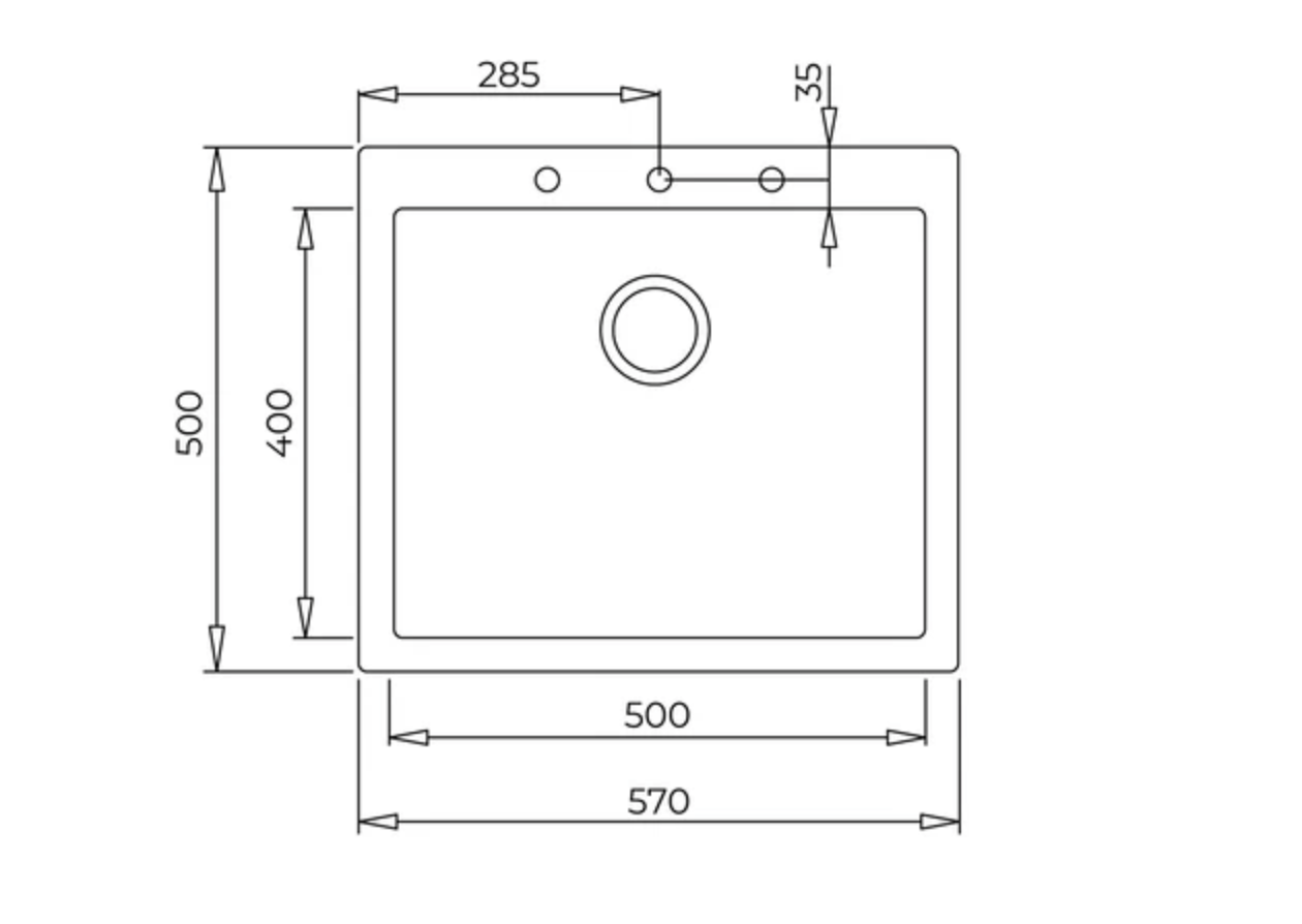 Teka ForSquare 50.40 Tek Hazneli Tegranite+ Eviye 115230006