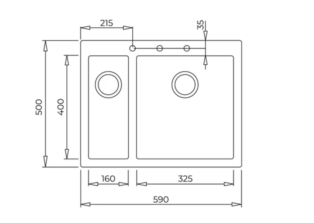 Teka ForSquare 590 Çift Hazneli Tegranite+ Eviye 115260019