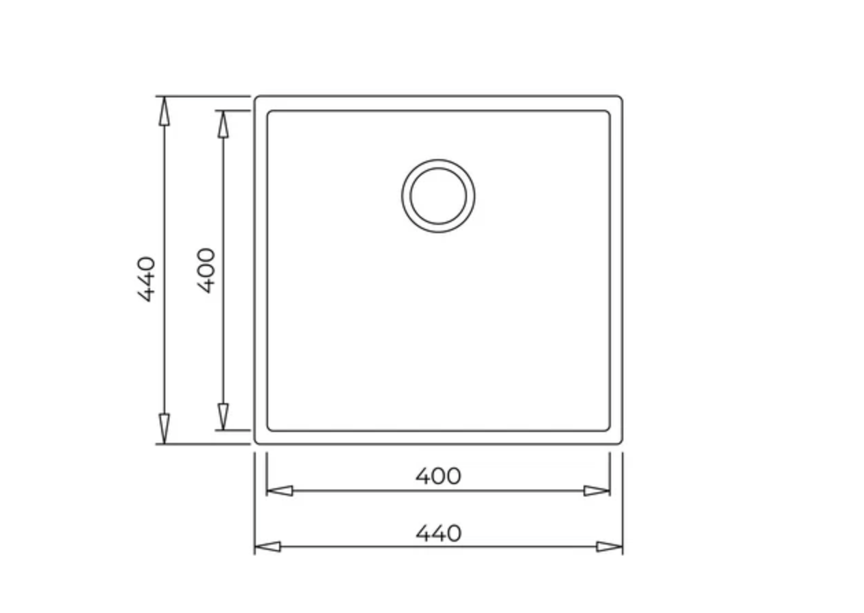 Teka Square 40.40 TG Tek Hazneli Tegranite+ Eviye 115230025