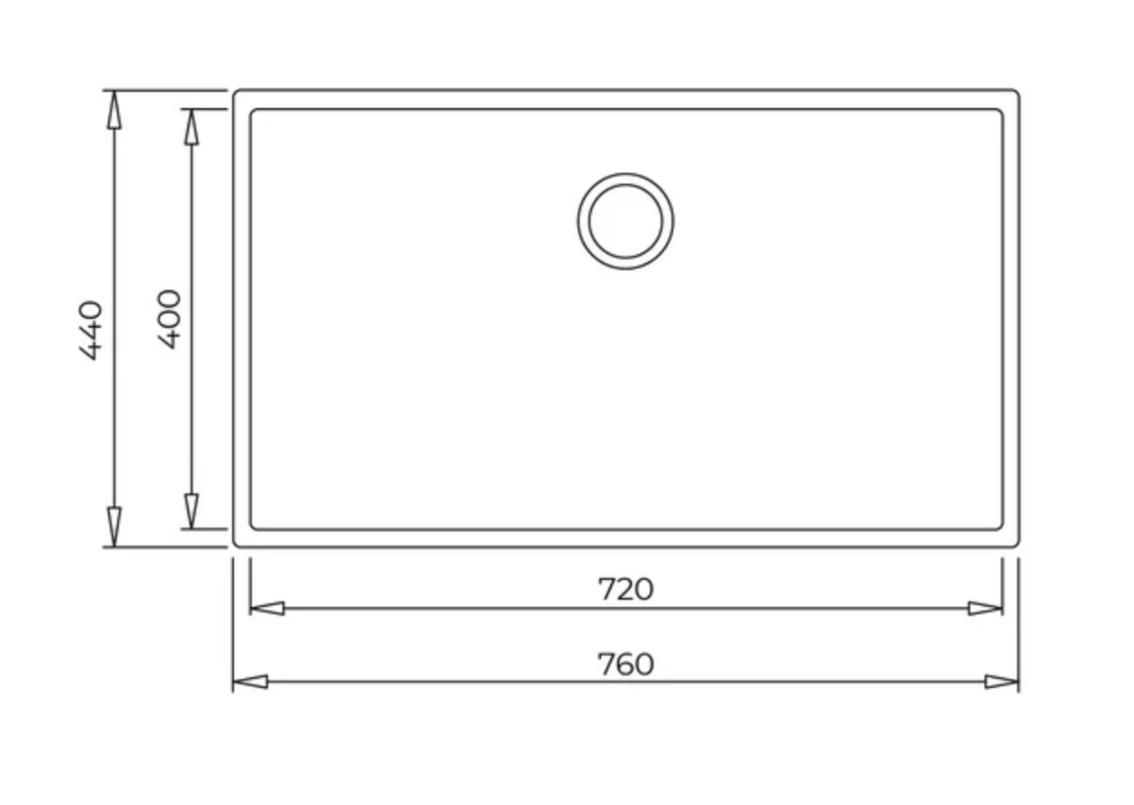 Teka Square 72.40 TG Tek Hazneli Tezgahaltı Tegranite Eviye 115230019