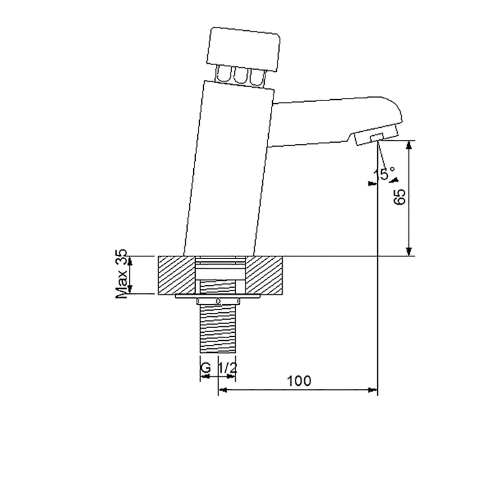 Tekno Zaman Ayarlı Yüksek Lavabo Bataryası 516014