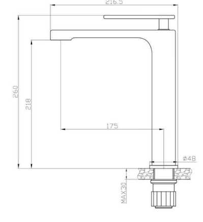 Zeta Çanak Tipi Lavabo Bataryası Siyah/Bakır 671005