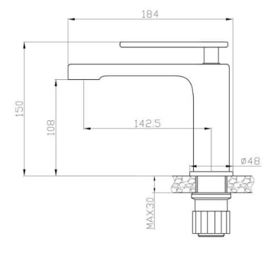 Zeta Lavabo Bataryası Siyah/Bakır 671525