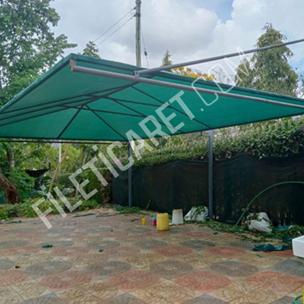 %75- Otopark- Araba Gölgelik Filesi - Yeşil