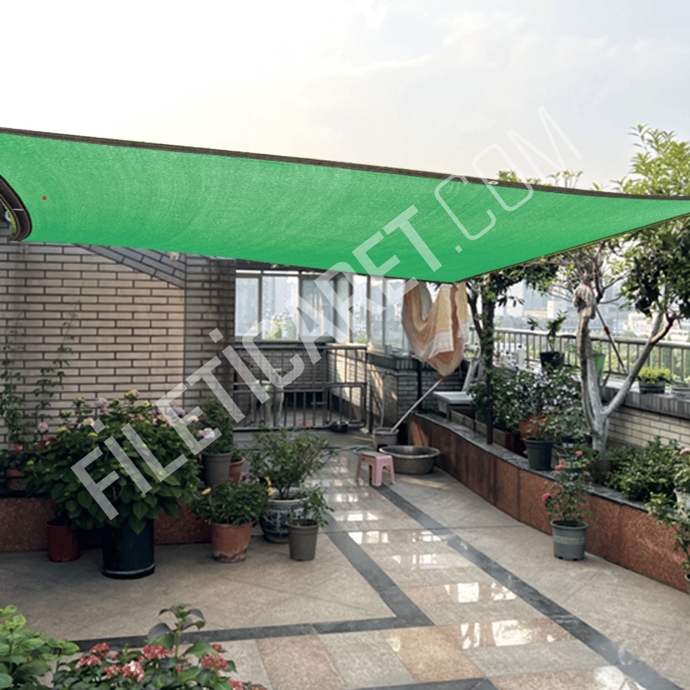 %95- Balkon - Teras Gölgelik Filesi - Yeşil