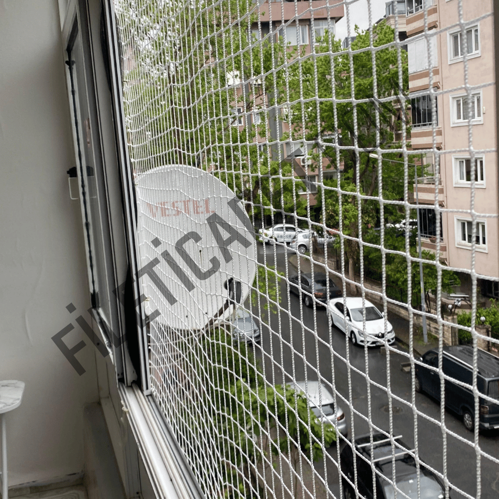 Balkon Çocuk Filesi (Kare) - Overloklu - 10x10 gözenek - 6mm kalınlık