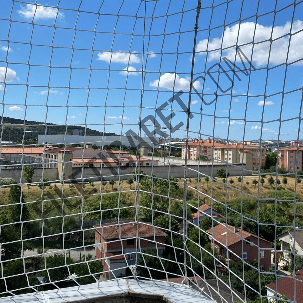 Balkon Çocuk Filesi (Kare) - Overloklu - 10x10 gözenek - 6mm kalınlık