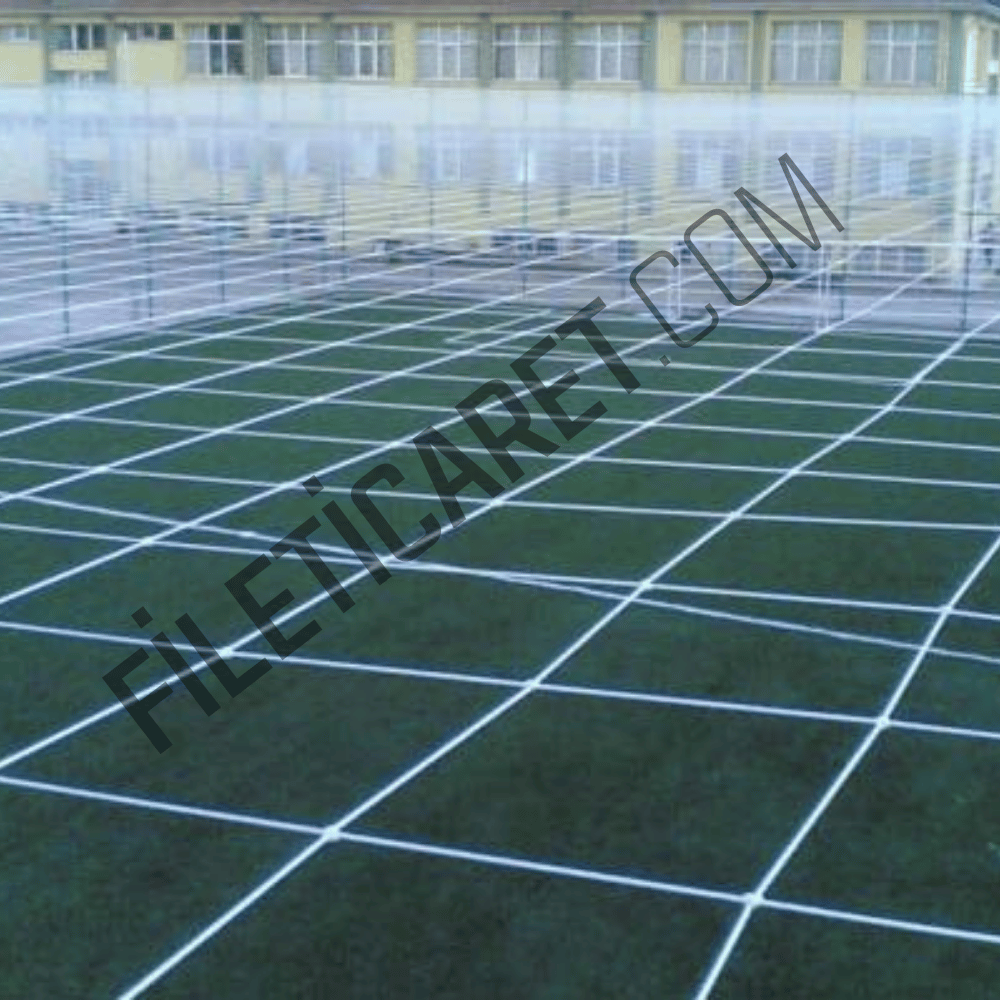 Halı Saha Üst Filesi (Kare) - Overloklu - 15x15 gözenek - 2mm kalınlık