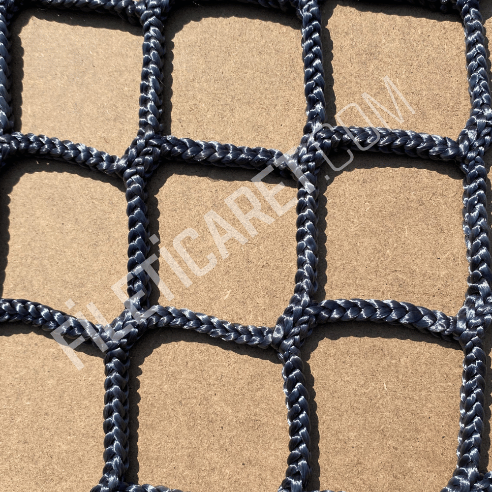 Renkli File (Kare) - 5x5 gözenek -Overloklu -  4mm kalınlık - Siyah