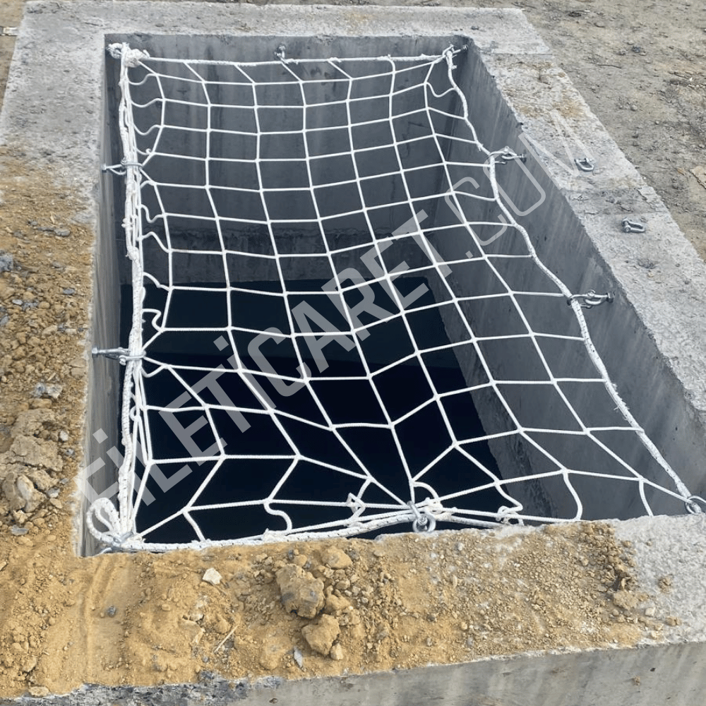 Şaft Boşluğu Filesi (Kare) - Overloklu - 10x10 gözenek - 6mm kalınlık