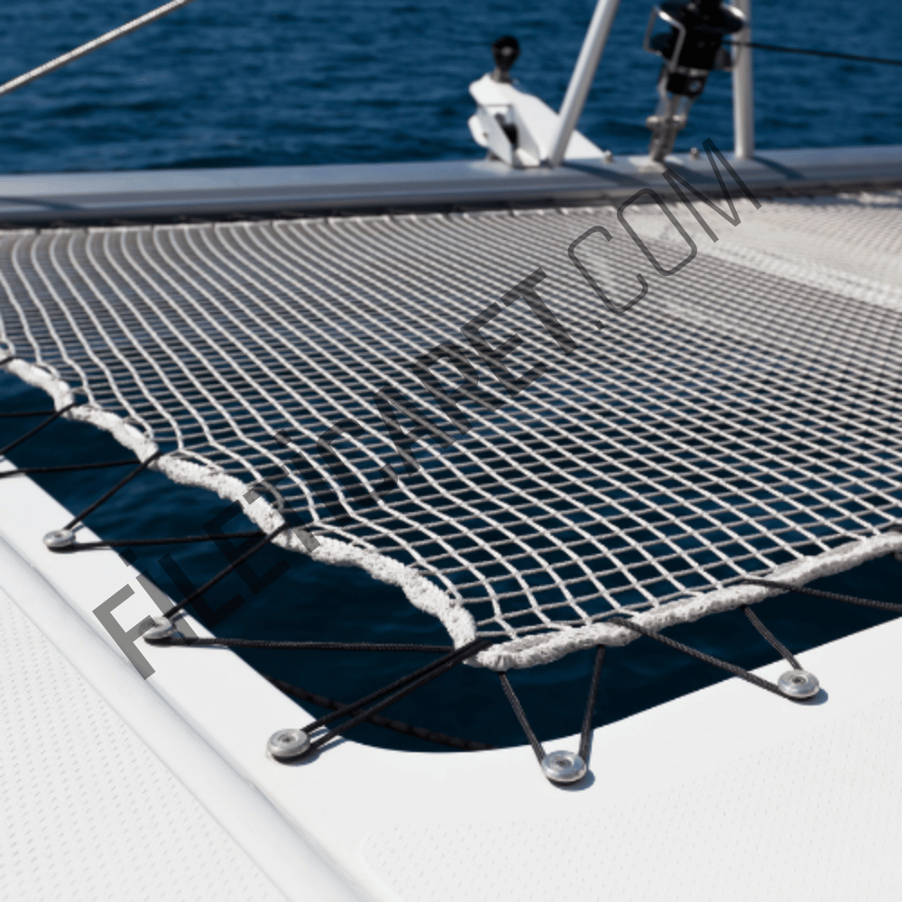 Tekne - Katamaran Filesi (Kare) - Overloklu - 10x10 gözenek - 4mm kalınlık 
