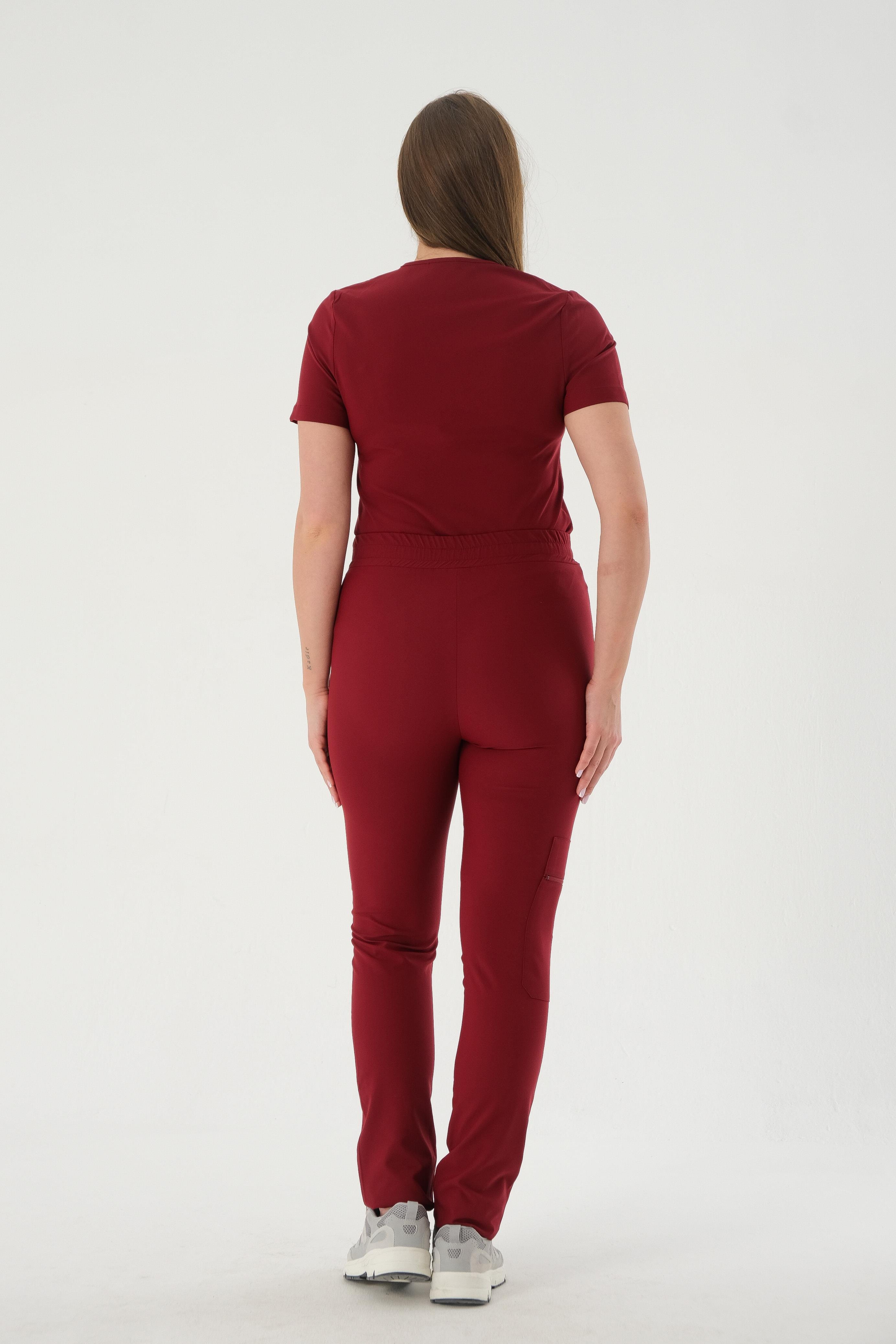 ASEL798-PERLA926A Kadın Cerrahi Takım - Bordo