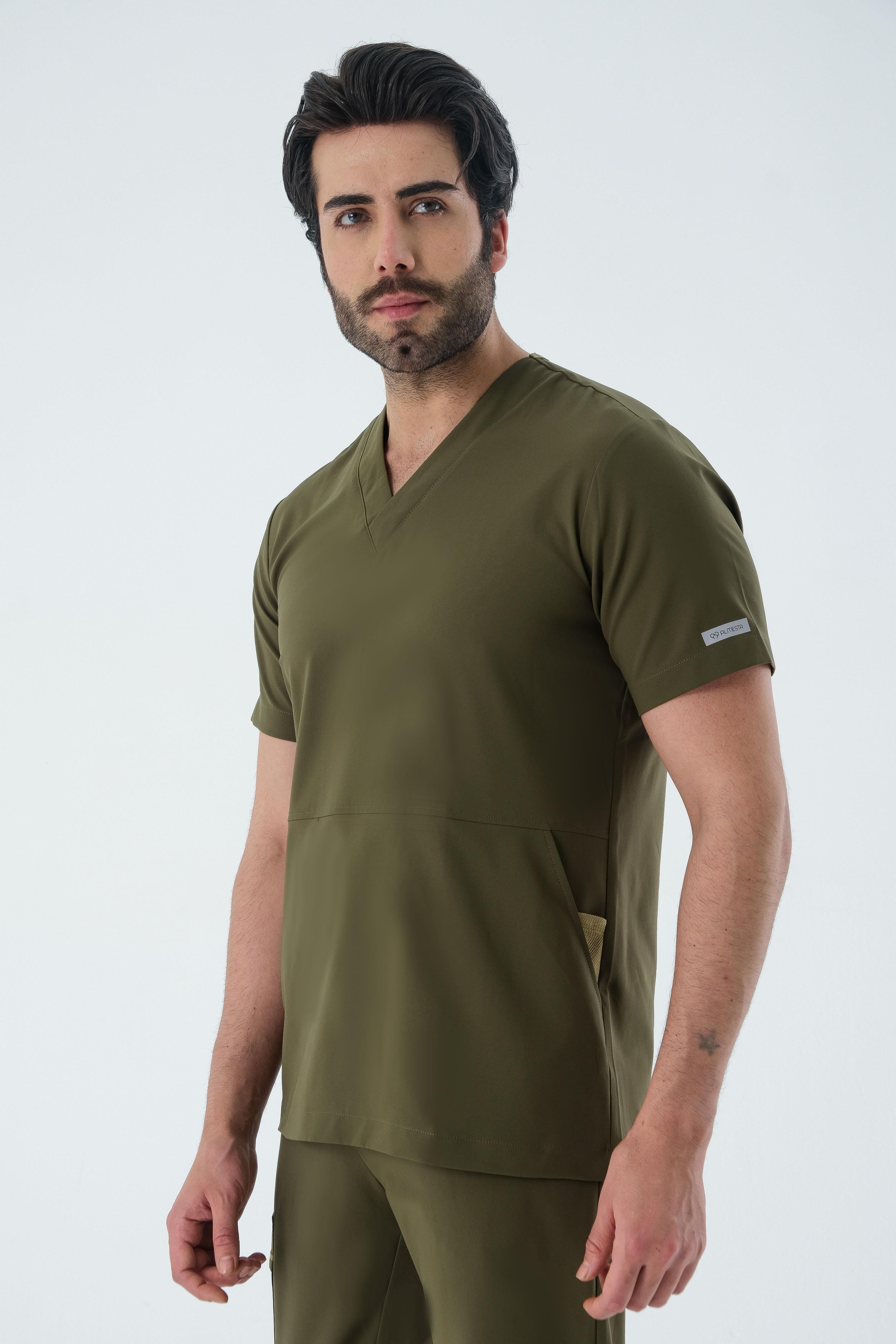 AZE951 Cerrahi Üst - Haki Yeşil