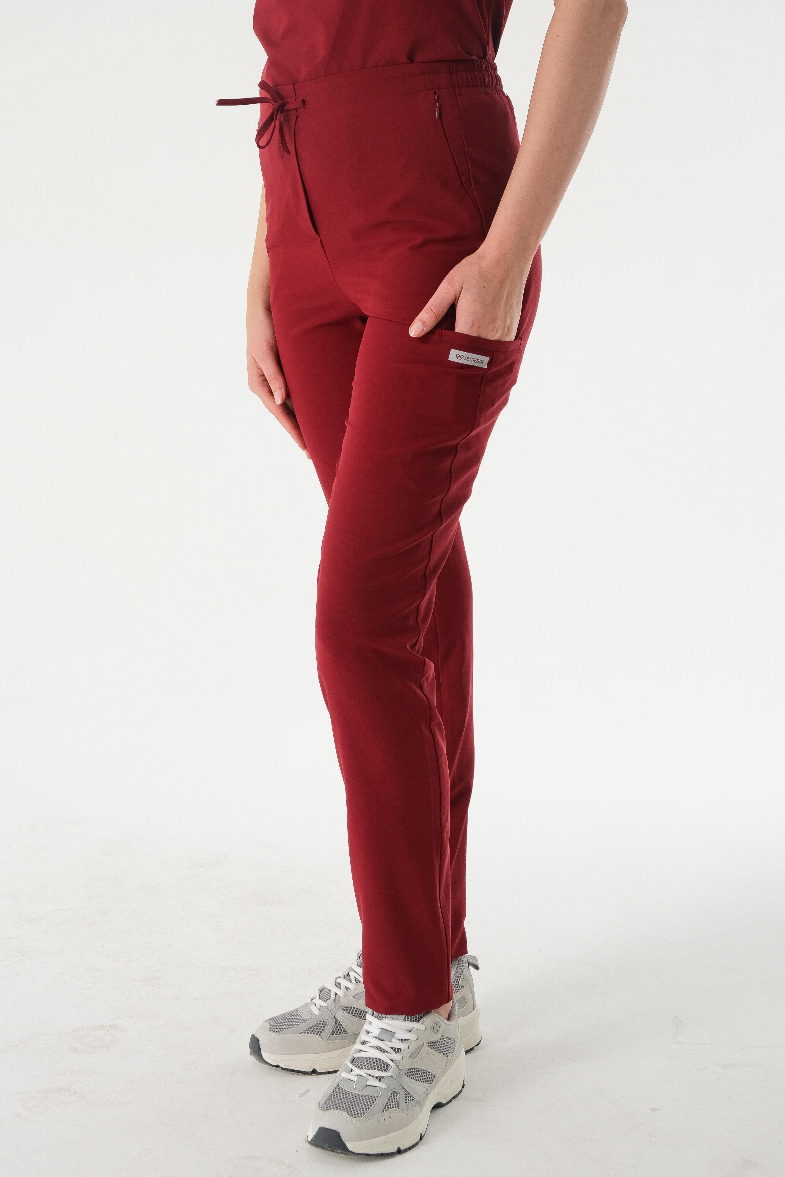DOLLY ONE Cerrahi Pantolon - Bordo