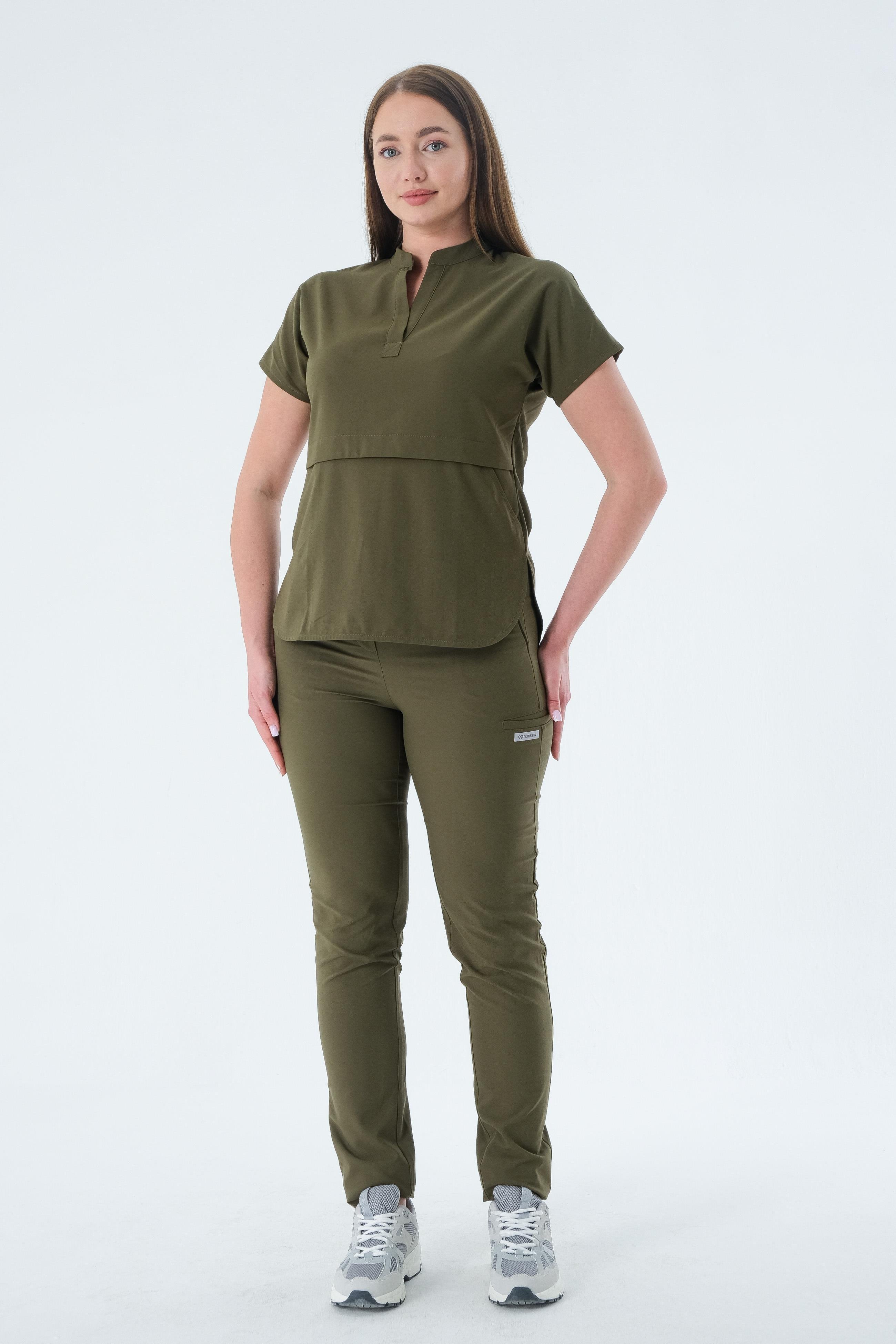 DOLLY ONE Cerrahi Pantolon - Haki Yeşil