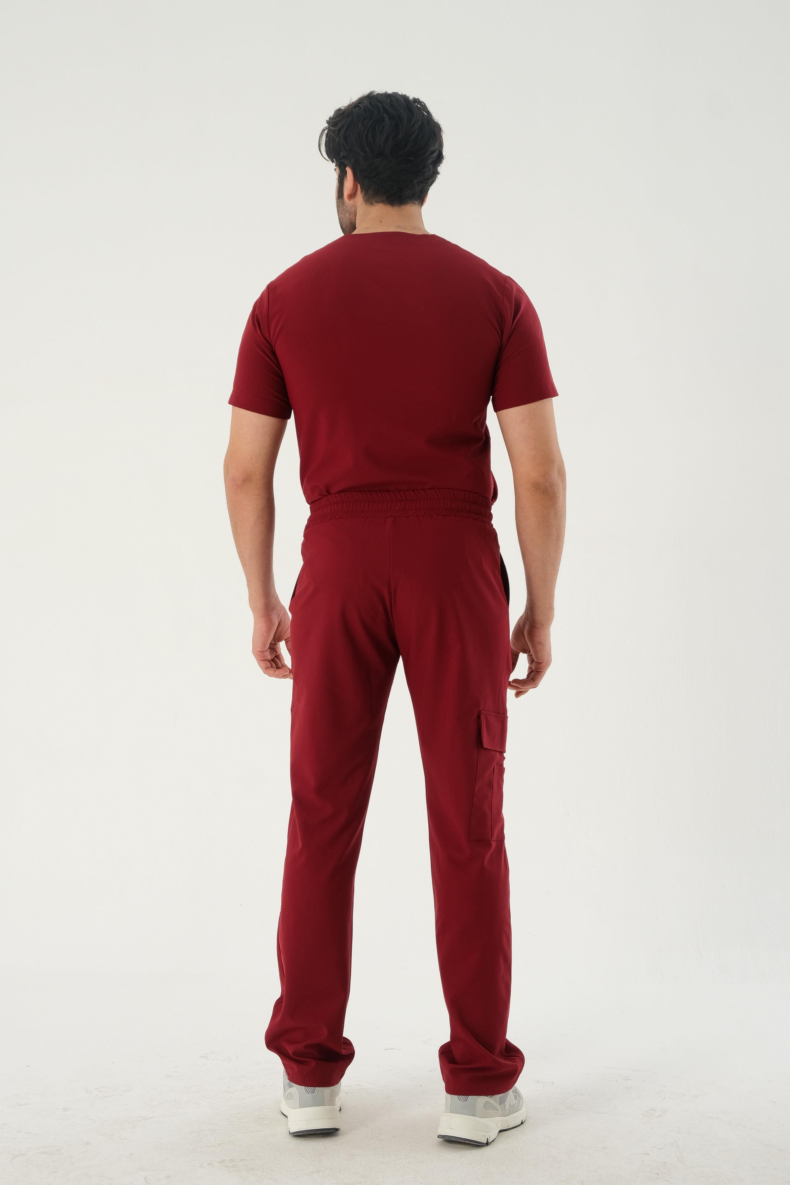 LUCAS TWO Cerrahi Pantolon - Bordo