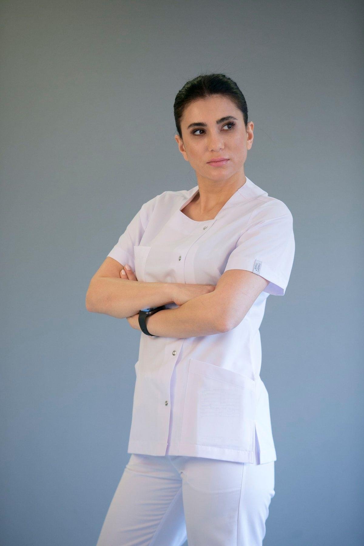 MM992-1020 - Kadın Kare Yaka Kısa Kollu Alpaka Takım