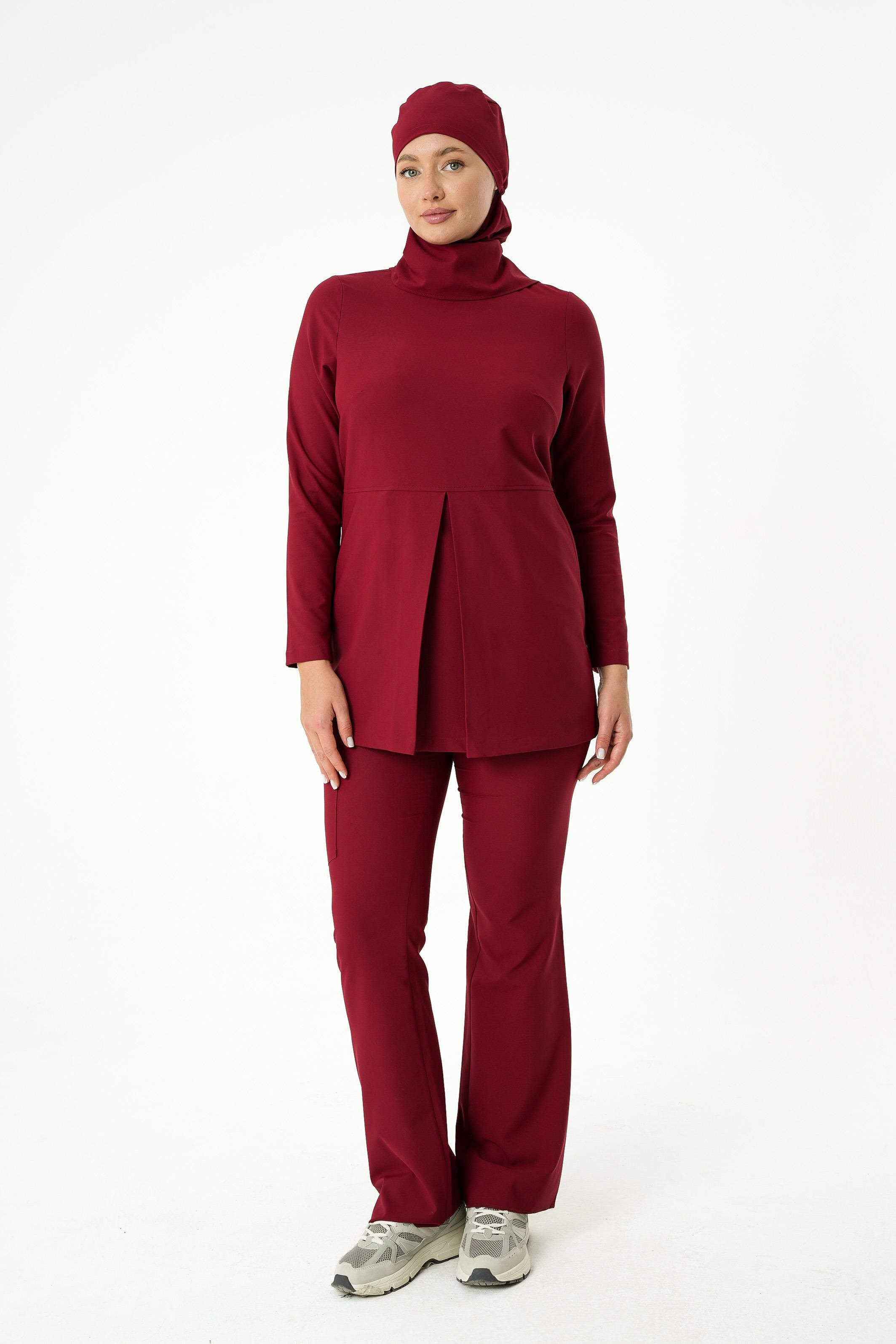 WİND Cerrahi Tesettür Üst - Bordo